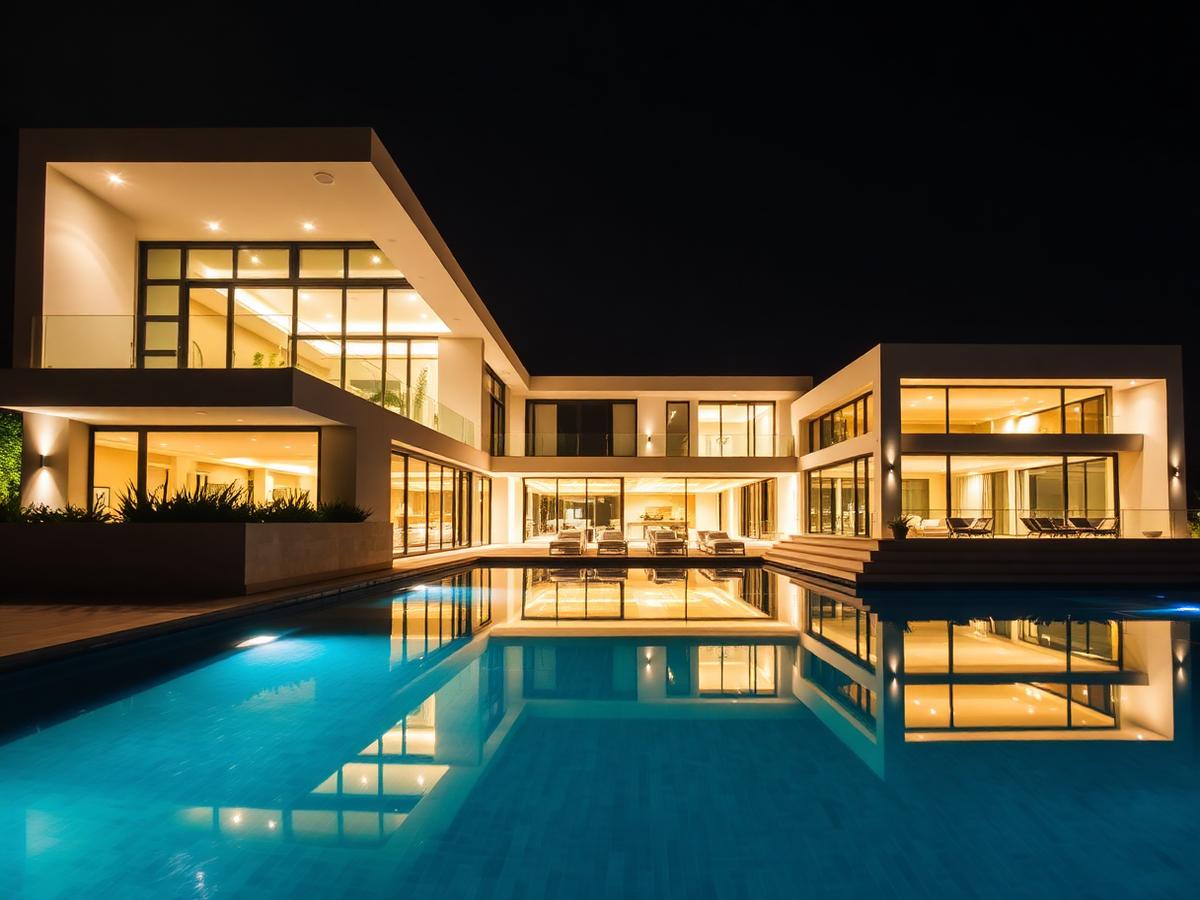 Villa · Night Facade